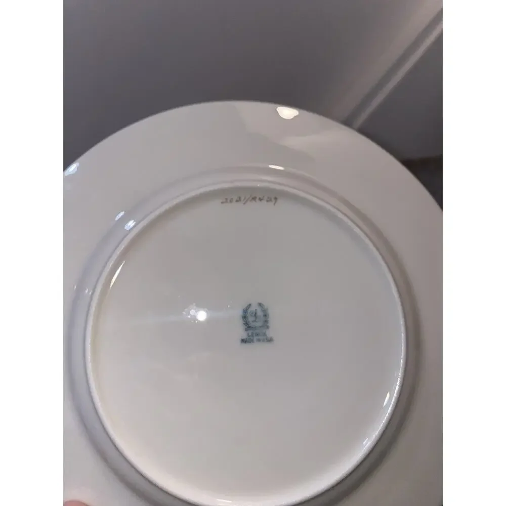 Lenox Butterfly Meadow Set of 5 Party Snack Plates Set 8” Flora Flower Lot White